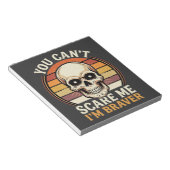 Dapper Halloween-schedel Retro Horror Design_1 Notitieblok (Schuin)
