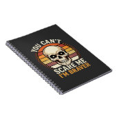 Dapper Halloween-schedel Retro Horror Design_1 Notitieboek (Rechterzijde)