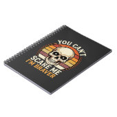 Dapper Halloween-schedel Retro Horror Design_1 Notitieboek (Linkerzijde)