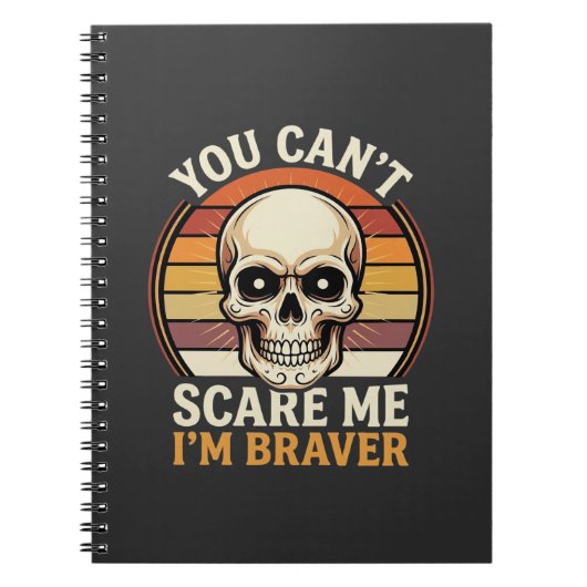 Dapper Halloween-schedel Retro Horror Design_1 Notitieboek (Voorkant)