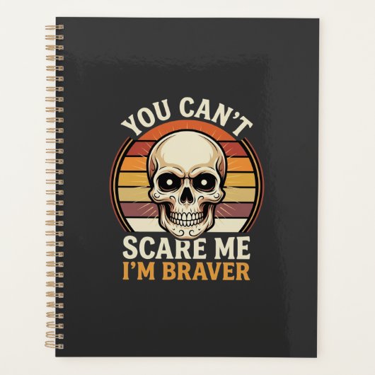 Dapper Halloween-schedel Retro Horror Design_1 Planner (Voorkant)
