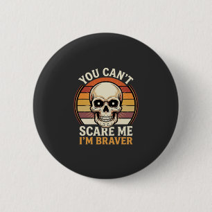 Dapper Halloween-schedel Retro Horror Design_1 Ronde Button 5,7 Cm