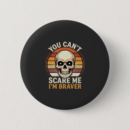 Dapper Halloween-schedel Retro Horror Design_1 Ronde Button 5,7 Cm (Voorkant)