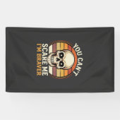 Dapper Halloween-schedel Retro Horror Design_1 Spandoek (Horizontaal)