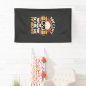 Dapper Halloween-schedel Retro Horror Design_1 Spandoek (Insitu)