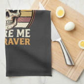 Dapper Halloween-schedel Retro Horror Design_1 Theedoek (Quarter Fold)