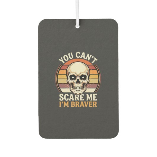 Dapper Halloween-schedel retro horrorontwerp_1 Luchtverfrisser (Voorkant)