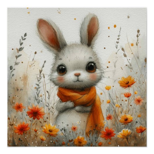 Dapper Hare: Een beetje Whimsy Bunny Perfect Poster (Voorkant)