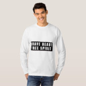 Dapper Hart en Vrije Geest Tekst Ontwerp T-shirt (Voorkant volledig)
