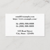 Dapper, Humble en Simple Visitekaartje (Achterkant)