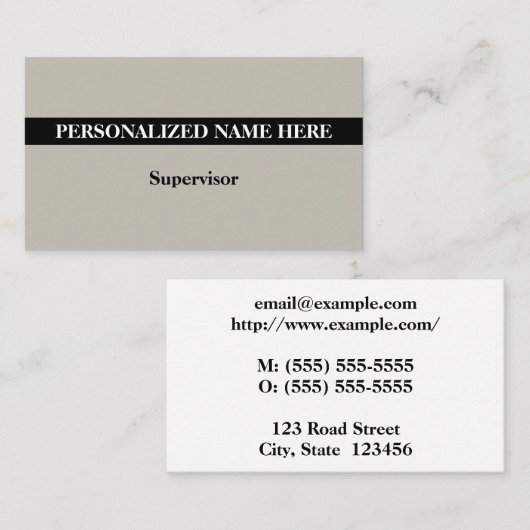 Dapper, Humble en Simple Visitekaartje (Voorkant / Achterkant)