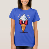Dapper Ice Cream - Schattige Pixel Art Dessert Des T-shirt (Voorkant)