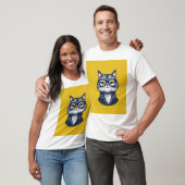 "Dapper kat in bril en pak Mannen T-shirt" T-shirt (Unisex)