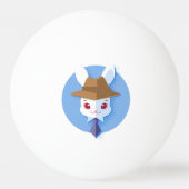 Dapper Kawaii White Rabbit Pingpongbal (Voorkant)