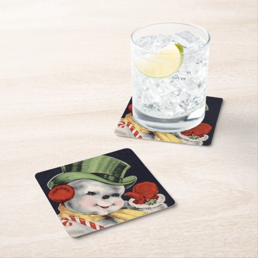 Dapper Kerstsnowman Kartonnen Onderzetters (Insitu)