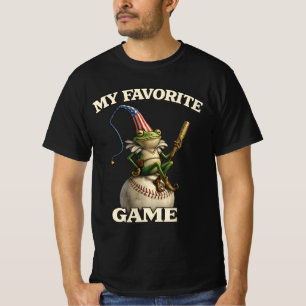 Dapper Kikker Honkbal Kampioen: Vintage Sport T-shirt