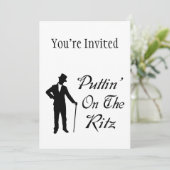 Dapper Man Puttin op de Ritz Kaart (Staand voorkant)