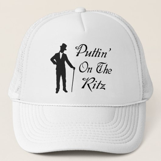 Dapper Man Puttin op de Ritz Trucker Pet (Voorkant)