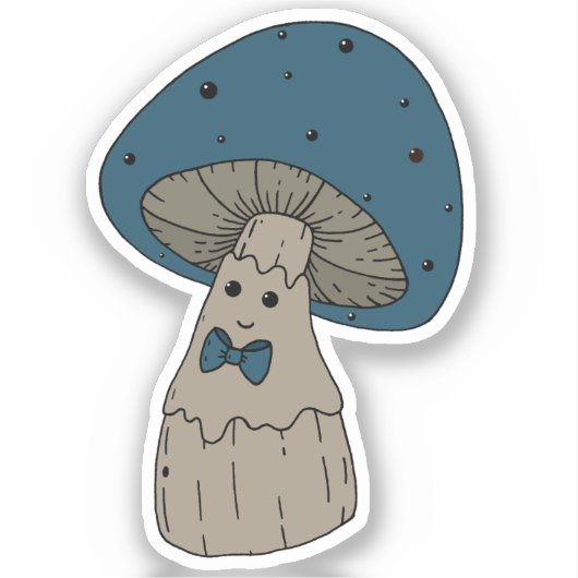 Dapper Mushroom Man laptop Sticker (Voorkant)