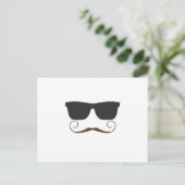 Dapper Mustache Briefkaart (Staand voorkant)