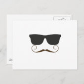 Dapper Mustache Briefkaart (Voorkant / Achterkant)