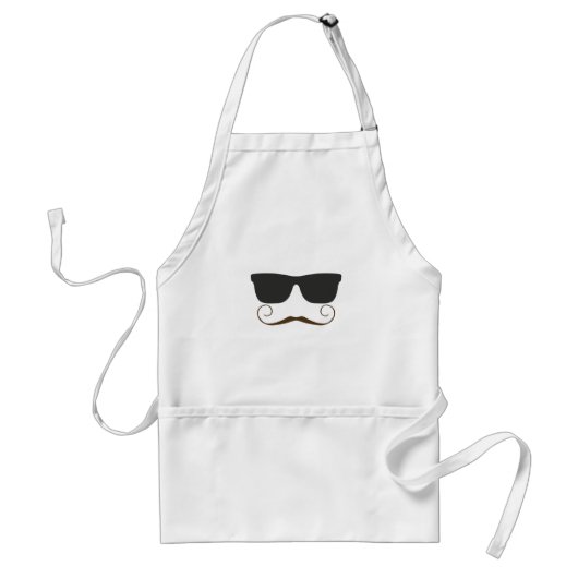 Dapper Mustache Standaard Schort (Voorkant)