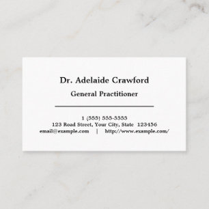 Dapper, nederig Visitekaartje