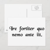 Dapper om te gaan waar geen man voordien is gegaan briefkaart (Voorkant / Achterkant)