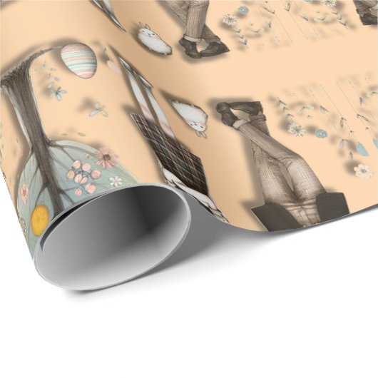 Dapper paaswrappingspapier cadeaupapier (Rol Hoek)