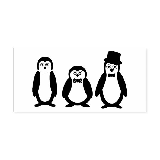 Dapper Penguins Rubberstempel (Afrduk)