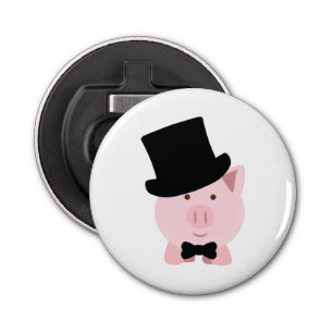 Dapper Pig Button Flesopener
