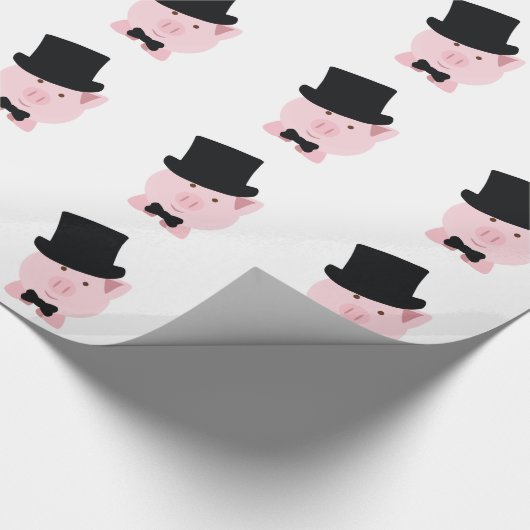Dapper Pig Cadeaupapier (Hoek)