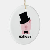 Dapper Pig Keramisch Ornament (Rechts)