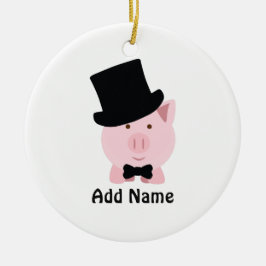 Dapper Pig Keramisch Ornament