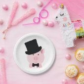 Dapper Pig Papieren Bordje (Feest)