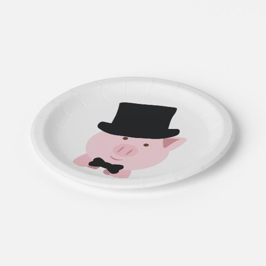 Dapper Pig Papieren Bordje (Gekanteld)