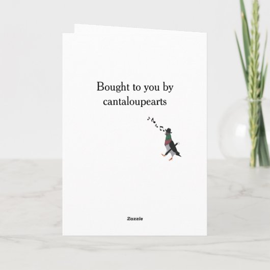 Dapper Pigeon Editable Father Day Kaart (Achterkant)