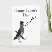 Dapper Pigeon Editable Father Day Kaart (Voorkant)