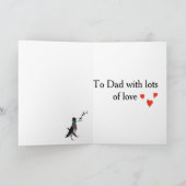 Dapper Pigeon Editable Father Day Kaart (Binnen)