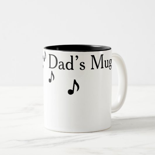 Dapper Pigeon Editable Father Day Tweekleurige Koffiemok (Voorkant rechts)