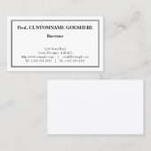 Dapper, Plain en Basic Professional Visitekaartje (Voorkant / Achterkant)