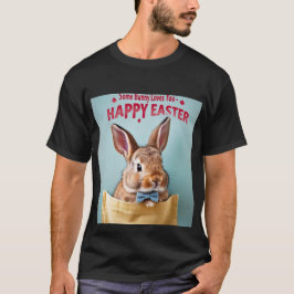 Dapper Pocket Bunny met Bow Stropdas Mannen T-shirt