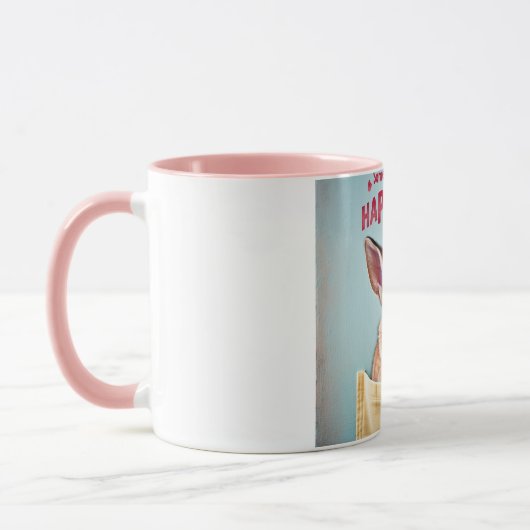 Dapper Pocket Bunny met Bow Stropdas Mok (Links)