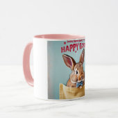 Dapper Pocket Bunny met Bow Stropdas Mok (Voorkant links)