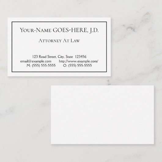 Dapper, professioneel Visitekaartje (Voorkant / Achterkant)