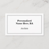 Dapper, professionele profielkaart visitekaartje (Voorkant)