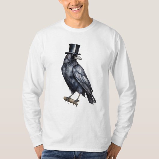 Dapper Raven in bloei T-shirt (Voorkant)