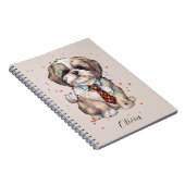 Dapper Shih Tzu Notitieboek – Waterverf met Stropd (Rechterzijde)