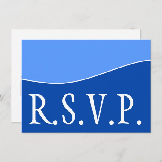 Dapper, Simple & Basic "R.S.V.P." Kaart (Voorkant / Achterkant)
