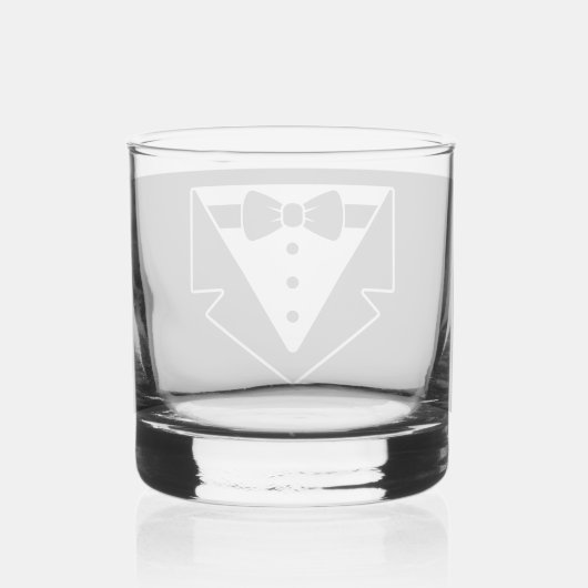 Dapper Sips – Tuxedo Rocks Glass Whisky Glas (Achterkant)